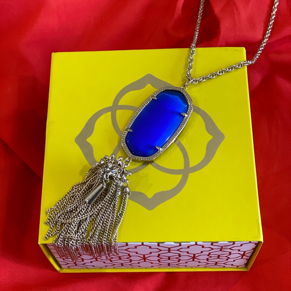 Kendra Scott Rayne Necklace in Cobalt Blue